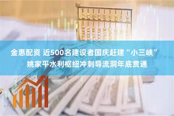 金惠配资 近500名建设者国庆赶建“小三峡”  姚家平水利枢纽冲刺导流洞年底贯通
