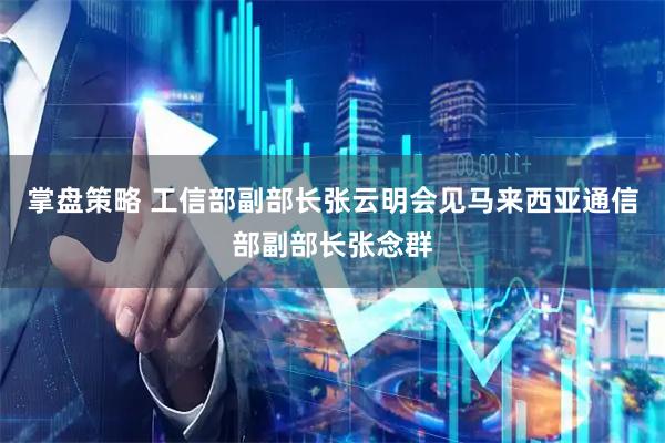 掌盘策略 工信部副部长张云明会见马来西亚通信部副部长张念群